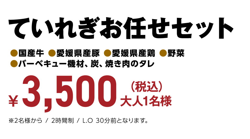 ていれぎお任せセット